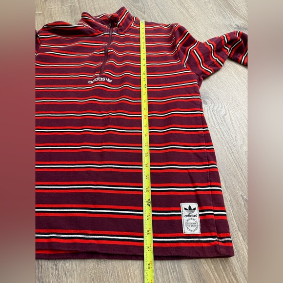 Adidas Originals Quarter Zip Long Sleeve Top Medium - Picture 6 of 8